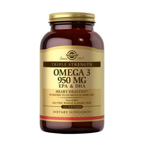 Solgar, Triple Strength Omega-3, 950 mg, 100 Soft Gels