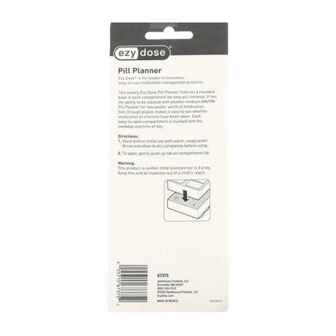 Ezy Dose, Pill Planner Weekly Am & Pm With Rounded Base Medium, 1 Each Ezy Dose