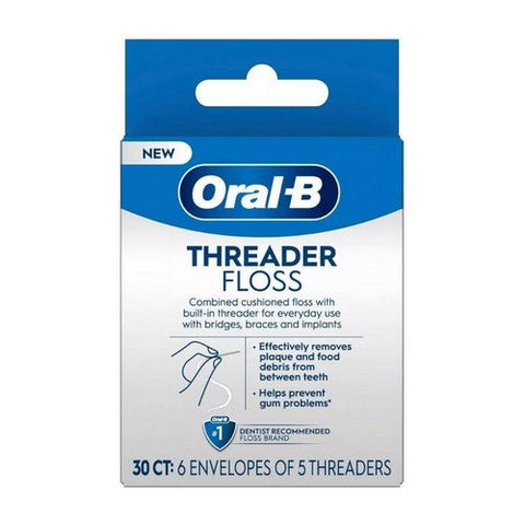 Oral-B, Pro-Health Threader Dental Floss, 30 Count