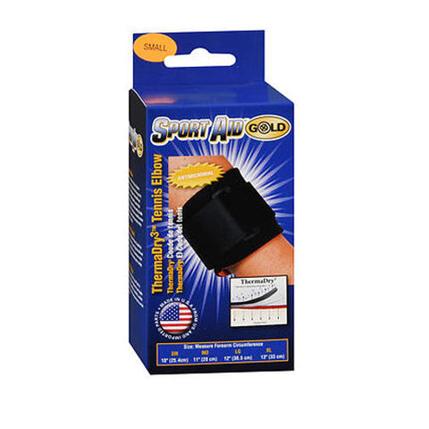 Sport Aid, Elbow Tennis Thermadry S-A Gold Small, 1 Each Sport Aid