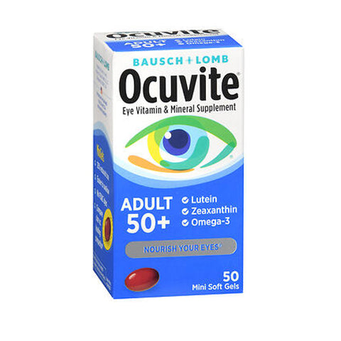 Ocuvite Adult 50+ Mini Soft Gels 50 Caps by Bausch + Lomb