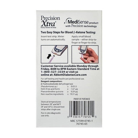 Precision Xtra, Blood B-Ketone Test Strips, Box Of 10 Precision Xtra