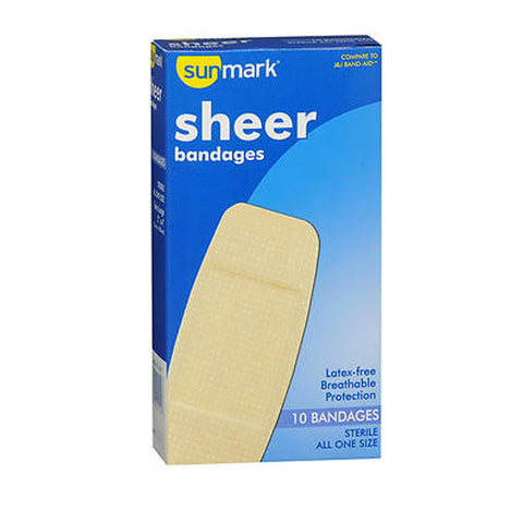 Sunmark, Sheer Bandages All One Size, 10 Count Sunmark
