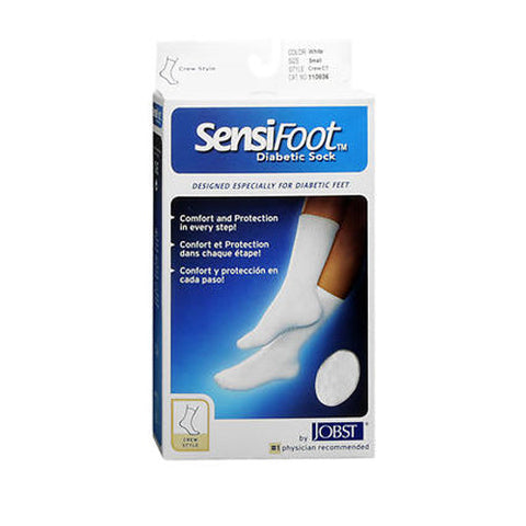 Jobst, Sensifoot Diabetic Sock Crew Style White Small, 1 Pair Jobst