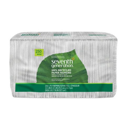 Seventh Generation, 100% Recycled Paper Napkins, 250 Count(Case Of 12)