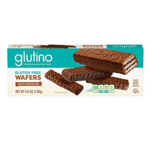 Glutino, Gluten Free Wafers Milk Chocolate, 4.6 Oz(Case Of 12) Glutino