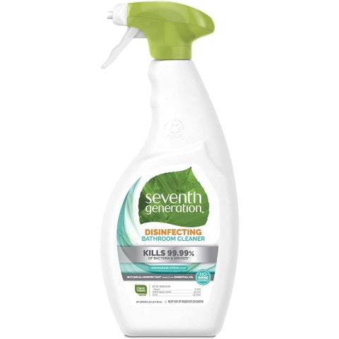 Seventh Generation, Disinfecting Bathroom Cleaner, Lemongrass And Thyme Scent 26 Oz (Case of 8) Seventh Generation