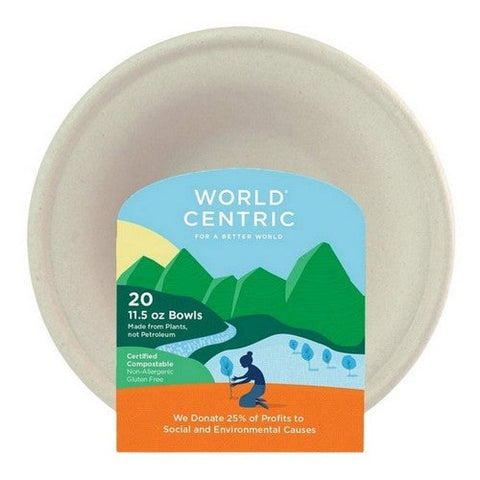 World Centric, Wheat Straw Bowls, 20 Count(Case Of 12) World Centric