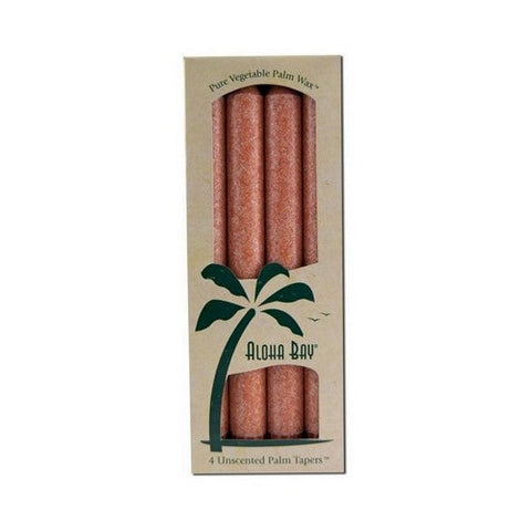 Aloha Bay, Palm 9 Inch Tapers Unscented Candles Burnt Orange, Burnt Orange 4 CT