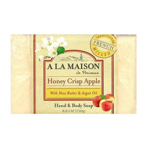 A La Maison, Hand And Body Bar Soap Honey Crisp Apple, 8.8 Oz A La Maison