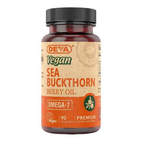 Deva Vegan Vitamins, Vegan Sea Buckthorn Berry Oil-Omega-7, 90 VEG CAPS Deva Vegan Vitamins