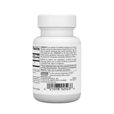 Source Naturals, Zembrin, 25 mg, 30 Tab Source Naturals