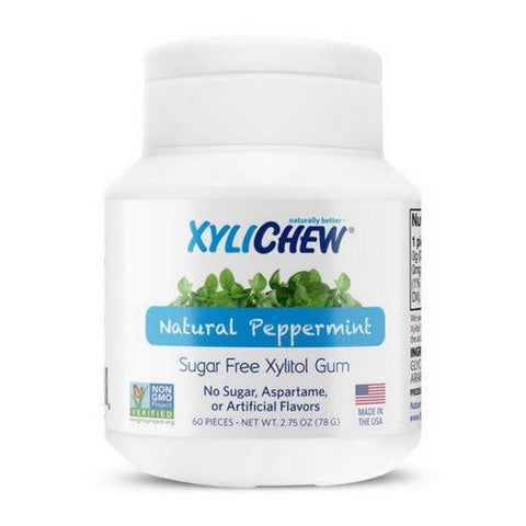 Xylichew, 100% Xylitol Chewing Gum Peppermint, Peppermint 60 CT