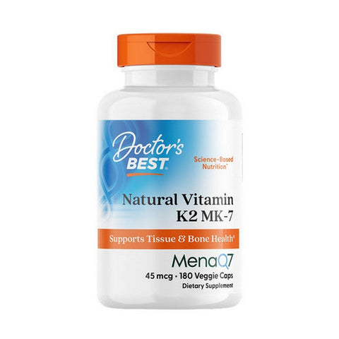 Doctors Best, Natural Vitamin K2 MK-7 with MenaQ7, 100 Mcg, 180 Veggie Caps Doctors Best