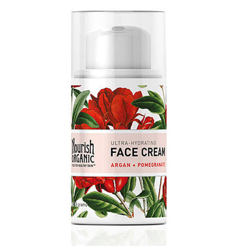 Nourish, Organic Ultra Hydrating Face Cream With Pomegranate And Argan, 1.7 Oz