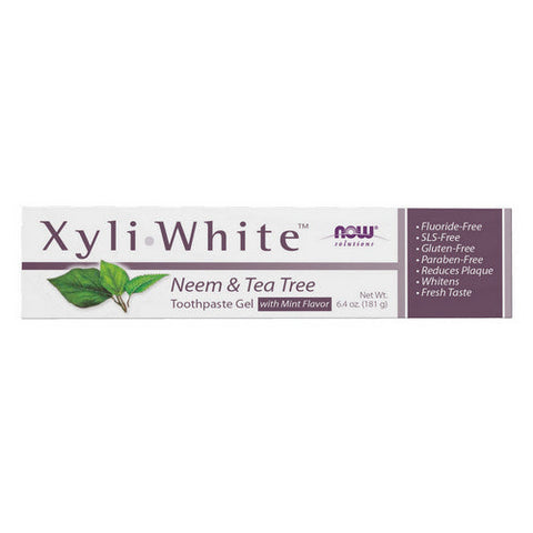 Now Foods, Xyliwhite Neem & Tea Tree Toothpaste, 6.4 Oz