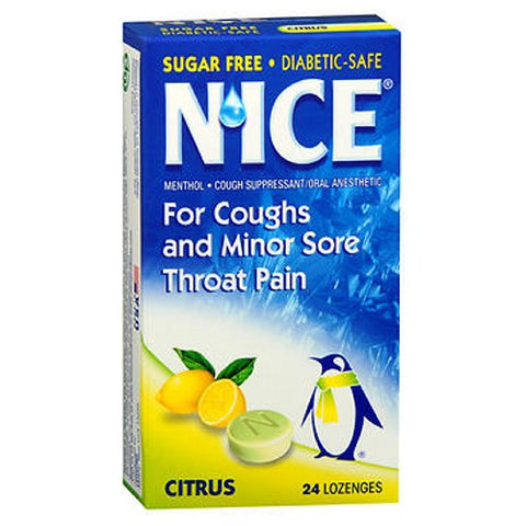Nice, Lozenges Sugar Free Cherry, Cherry 24 Each Nice