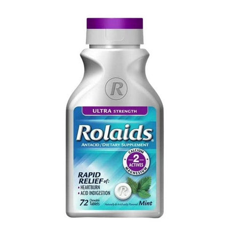 Rolaids, Ultra Strength, Mint 72 Chewable Tabs