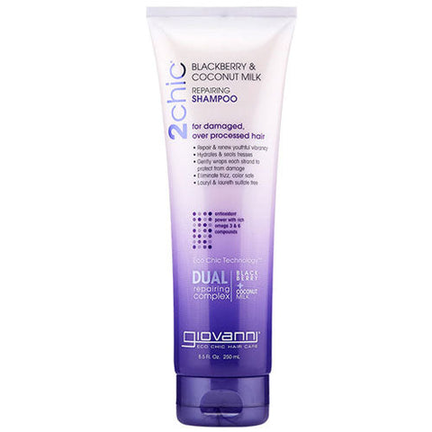 Giovanni Cosmetics, 2Chic Blackberry & Coconut Milk Repair Shampoo, 8.5 Oz