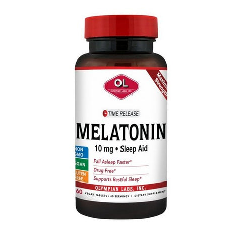 Olympian Labs, Melatonin Time Release Maximum Strength, 10 mg, 60 Tabs