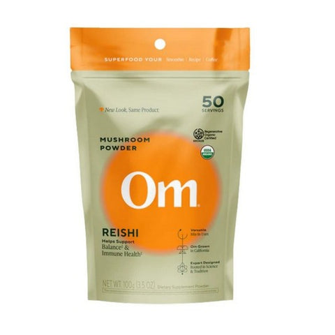 Om Mushrooms, Organic Mushroom Nutrition Supplement Powder Reishi, 3.57 Oz