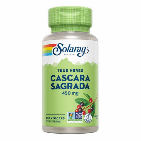 Solaray, True Herbs Cascara Sagrada, 450 mg, 100 Caps