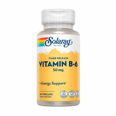 Solaray, Vitamin B-6, 50 mg, 60 Caps Solaray