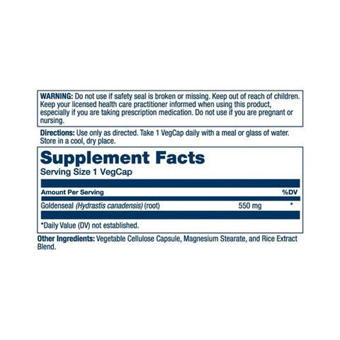 Solaray, Goldenseal Root, 550 Mg, 50 Veg Caps
