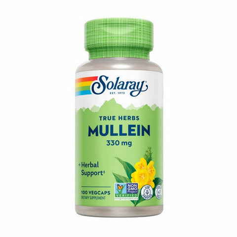Solaray, True Herbs Mullein, 330 Mg, 100 Veg Caps Solaray