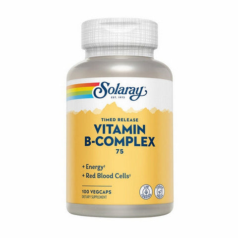 Solaray, Vitamin B-Complex 75 Timed Release, 100 Veg Caps Solaray