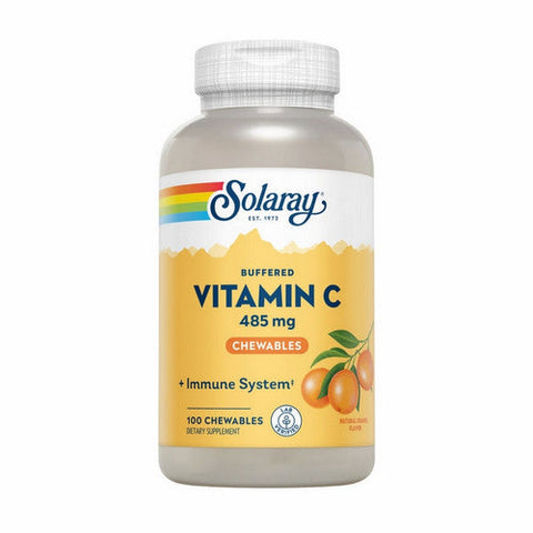 Solaray, Vitamin C Chewable, 500 mg, Orange 100 Wafers Solaray