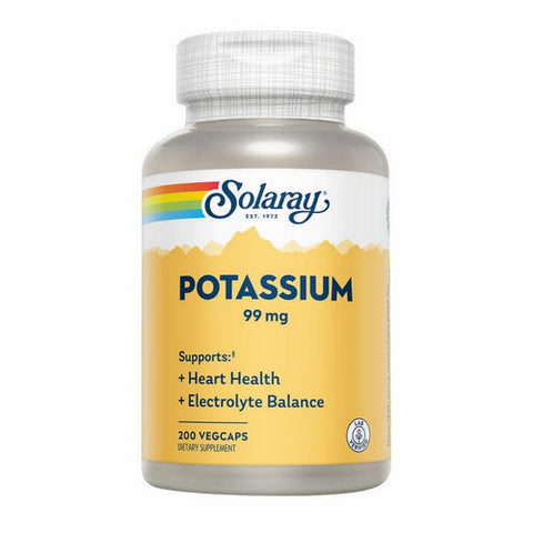 Solaray, Potassium, 99 mg, 200 Caps Solaray
