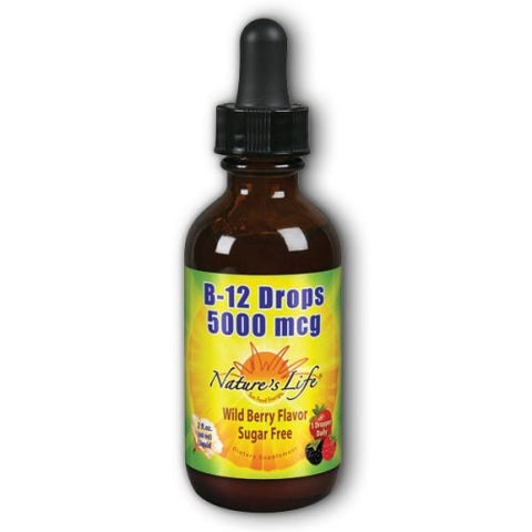 Nature's Life, B-12 Drops, 5,000 mcg, 2 oz Nature's Life