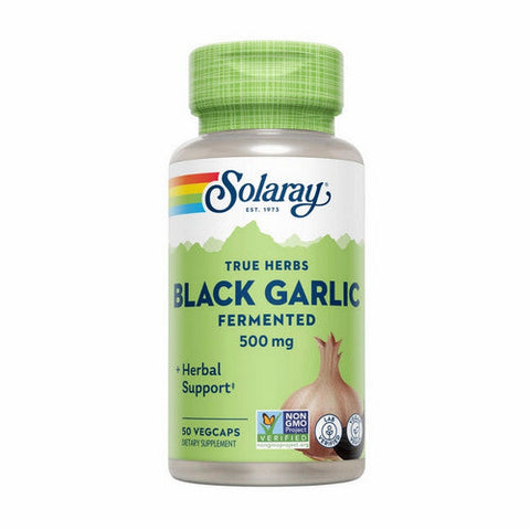 Solaray, True Herbs Black Garlic Fermented, 500 Mg, 50 Veg Caps Solaray