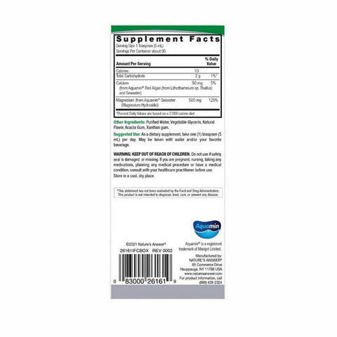 Nature's Answer, Marine Based Magnesium Vanilla Cream, 500 Mg, 16 Oz Nature's Answer