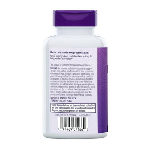Natrol, Fast Dissolve Melatonin Citrus Punch, 10 mg, Citrus Punch 100 Tabs