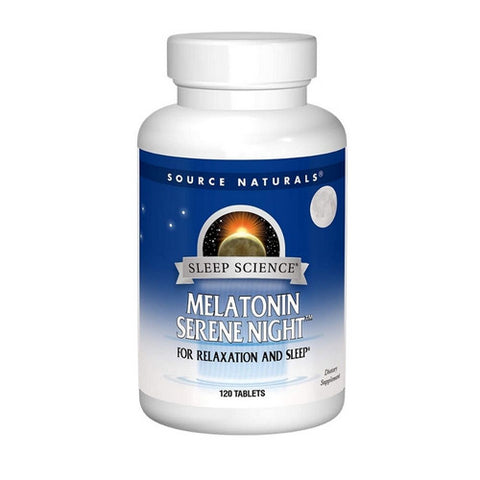 Melatonin Serene Night 120 Tabs by Source Naturals
