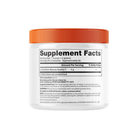 Doctors Best, L-Citrulline Powder, 200 Grams