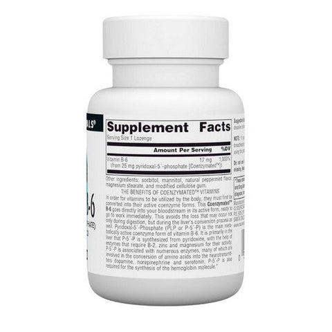 Source Naturals, Coenzymated B-6 Sublingual, 25 mg, 60 Tabs Source Naturals