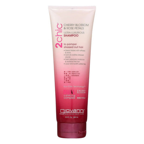 Giovanni Cosmetics, 2Chic Ultra Luxurious Shampoo Cherry Blossom Rose, 8.5 Oz Giovanni Cosmetics