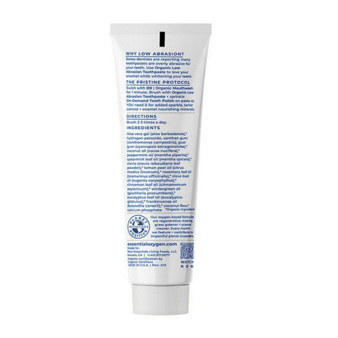 Essential Oxygen, BR Organic Toothpaste Peppermint, 4 Oz