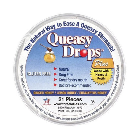 Three Lollies, Queasy Drops Plus Assorted Honey, 21 Pieces