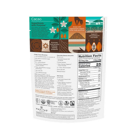Navitas Organics, Organic Cacao Powder, 16 Oz Navitas Organics