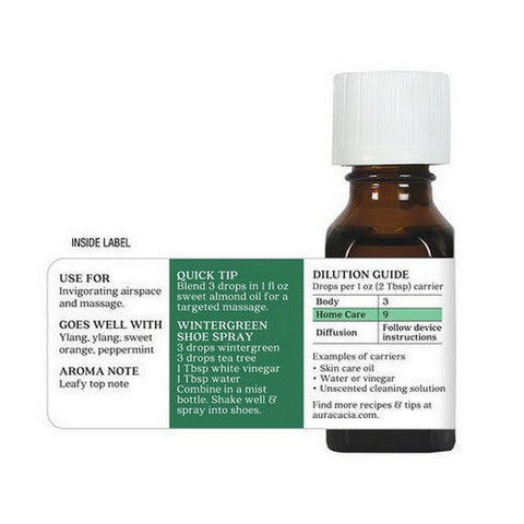 Aura Cacia, Essential Oil Wintergreen, (gualtheria procumbens) 0.5 Fl Oz Aura Cacia