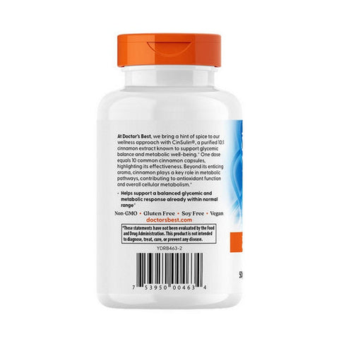 Doctors Best, Cinnamon Extract, 500 Mg, 120 Veggie Caps Doctors Best