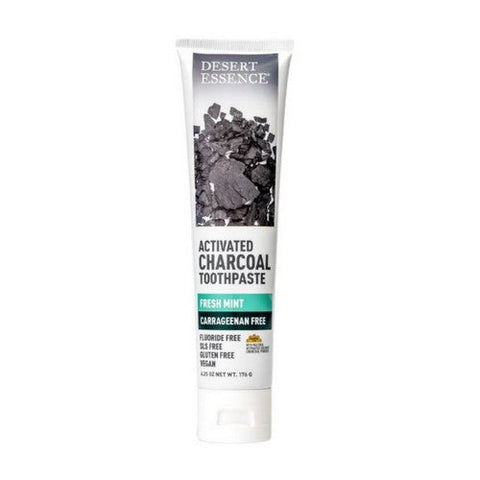Desert Essence, Activated Charcoal Carragenan Free Toothpaste, 6.25 Oz Desert Essence