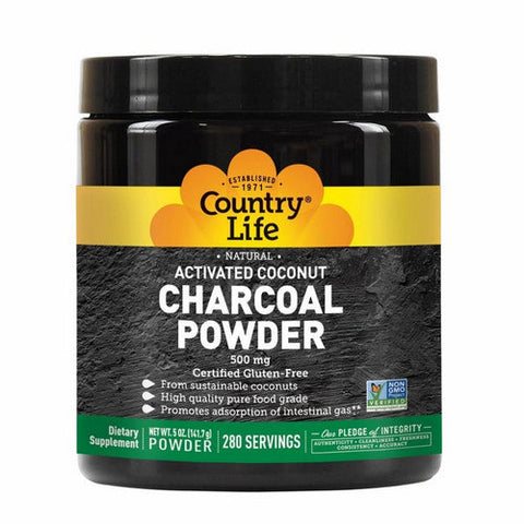 Country Life, Activated Charcoal Powder, 500 mg, 5 Oz Country Life