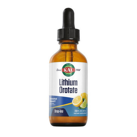 Kal, Lithium Orotate Drops Lemon Lime, 2 Oz Kal