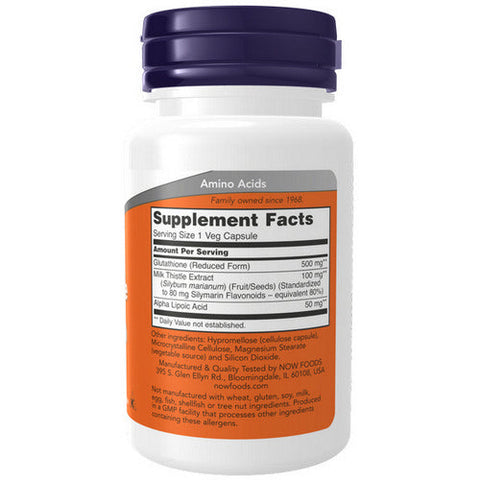 Now Foods, Glutathione, 500 mg, 30 Veg Caps Now Foods