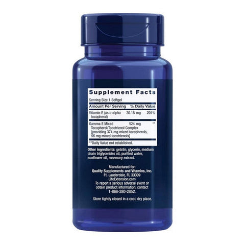 Life Extension, Gamma E Tocopherol/Tocotrienol, 60 Softgels